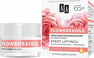 AA Flowers and Oils 65+ liftingujący krem przeciwzmarszczkowy na dzień i na noc 50ml 1