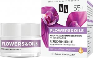 AA_Flowers and Oils 55+ ujędrnienie krem przeciwzmarszczkowy na dzień i na noc 50ml 1