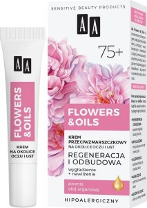 AA_Flowers and Oils 75+ regenerujący krem przeciwzmarszczkowy na okolice oczu i ust 15ml 1