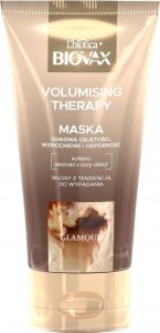 L'BIOTICA_Biovax Glamour Volumising Therapy maska do włosów z kofeiną 150ml 1