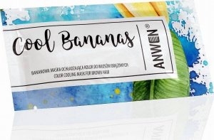 Anwen Cool Bananas bananowa maska ochładzająca kolor do włosów brązowych 10ml 1
