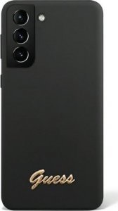Guess Guess Silicone Script Metal Logo - Etui Samsung Galaxy S23 Ultra (czarny) 1