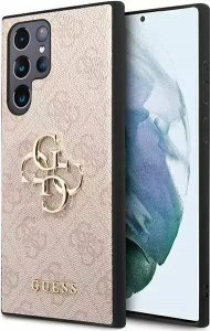 Guess Etui Guess GUHCS23L4GMGPI do Samsung Galaxy S23 Ultra S918 różowy/pink hardcase 4G Big Metal Logo 1