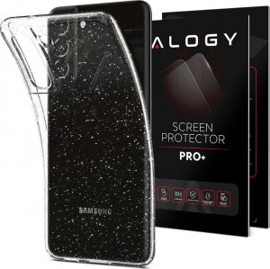 Spigen Etui na telefon do Samsung Galaxy S21 FE Glitter Spigen Liquid Crystal + Szkło 1