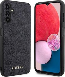 Guess Etui Guess GUHCSA14G4GFGR Samsung Galaxy A14 szary/grey hard case 4G Metal Gold Logo 1
