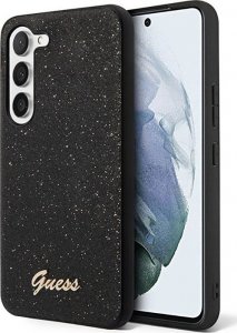 Guess Guess Glitter Flakes Metal Logo Case - Etui Samsung Galaxy S23 (czarny) 1