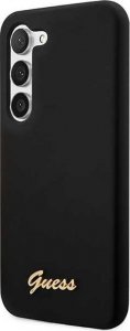 Guess Silicone Script Metal Logo - Etui Samsung Galaxy S23+ (czarny) 2