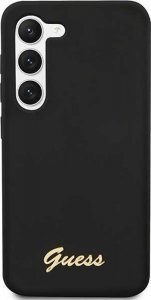 Guess Silicone Script Metal Logo - Etui Samsung Galaxy S23+ (czarny) 3