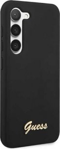 Guess Silicone Script Metal Logo - Etui Samsung Galaxy S23+ (czarny) 4