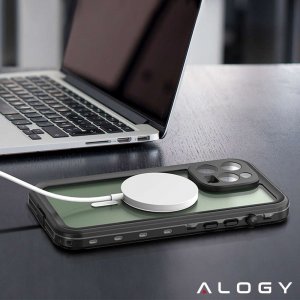 Alogy Etui Wodoodporne Alogy IP68 Case z przezroczystym tyłem Pancerna obudowa 360 do MagSafe do Apple iPhone 14 Pro Max 7