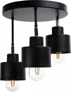 Lampa sufitowa Orno LISA oprawa ścienno-sufitowa, moc max. 3x60W, E27, czarna, podstawa okrągła, wielopoziomowa, ruchome głowice lampy 1