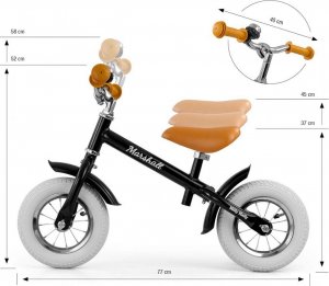 Rowerek biegowy Milly Mally Marshall Air Black 7