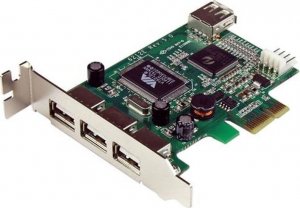 Kontroler StarTech NIC Adapter Wewnętrzny 4 Port PCIe to 3x USB 2.0 1