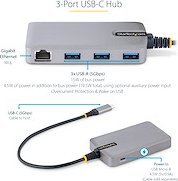 HUB USB StarTech 5G3AGBB 1x RJ-45  + 3x USB-A 3.2 Gen1 (5G3AGBB-USB-C-HUB) 7