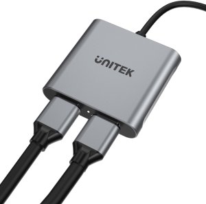 Adapter USB Unitek V1404B USB-C - HDMI x2 Srebrny (V1404B) 3