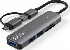 HUB USB Zenwire HUB USB-C 7W1 3x USB 3.0 Czytnik Kart SD TF COMBO Zenwire 4