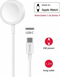 Ładowarka Swissten Bezprzewodowa Ładowarka 3W do Apple Watch USB C 3