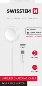 Ładowarka Swissten Bezprzewodowa Ładowarka 3W do Apple Watch USB C 4