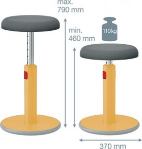 Leitz Leitz stołek Ergo Cosy żółty 8