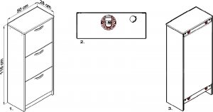 Bestseller Szafka na buty K024 Dąb Sonoma 116x50x28 cm 2