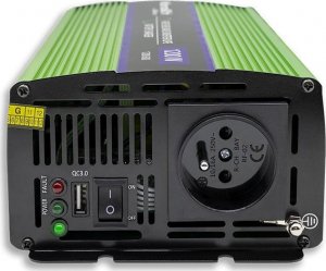 Przetwornica Qoltec Przetwornica napięcia Monilith | ładowanie baterii | UPS | 600W |1200W | 12V na 230V | Czysty Sinus 12