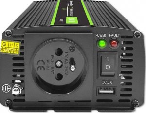 Przetwornica Qoltec Przetwornica napięcia Monolith | 300W | 600W | 12V na 230V | Czysty Sinus 12