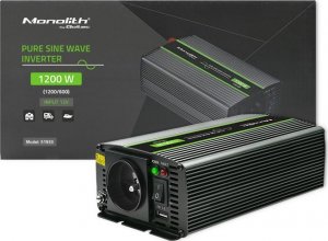 Przetwornica Qoltec Przetwornica napięcia Monolith | 600W | 1200W | 12V na 230V | Czysty Sinus 15