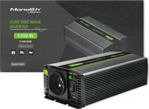 Przetwornica Qoltec Przetwornica napięcia Monolith | 600W | 1200W | 24V na 230V | Czysty Sinus 16