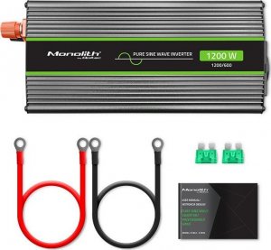 Przetwornica Qoltec Przetwornica napięcia Monolith | 600W | 1200W | 24V na 230V | Czysty Sinus 6