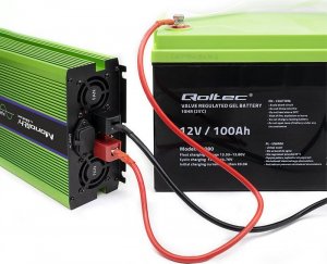 Przetwornica Qoltec Przetwornica napięcia Monolith | ładowanie baterii | UPS | 1000W | 2000W | 12V na 230V | Czysty Sinus | LCD 9