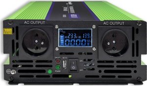 Przetwornica Qoltec Przetwornica napięcia Monolith | ładowanie baterii | UPS | 2000W | 4000W | 12V na 230V | Czysty Sinus | LCD 12