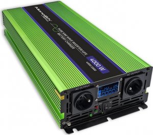 Przetwornica Qoltec Przetwornica napięcia Monolith | ładowanie baterii | UPS | 2000W | 4000W | 12V na 230V | Czysty Sinus | LCD 2