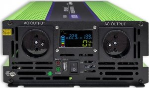 Przetwornica Qoltec Przetwornica napięcia Monolith | ładowanie baterii | UPS | 2500W | 5000W | 12V na 230V | Czysty Sinus | LCD 12