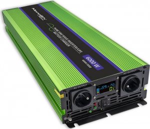 Przetwornica Qoltec Przetwornica napięcia Monolith | ładowanie baterii | UPS | 3000W | 6000W | 12V na 230V | Czysty Sinus | LCD 2