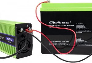 Przetwornica Qoltec Przetwornica napięcia Monolith | ładowanie baterii | UPS | 300W |600W | 12V na 230V | Czysty Sinus 9