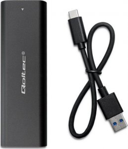 Kieszeń Qoltec Obudowa | kieszeń do dysków M.2 SATA SSD | NGFF | USB typ C 9