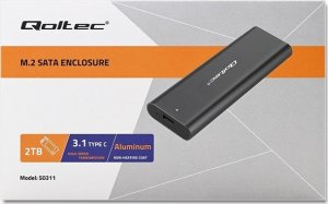 Kieszeń Qoltec Obudowa | kieszeń do dysków M.2 SATA SSD | NGFF | USB typ C 10