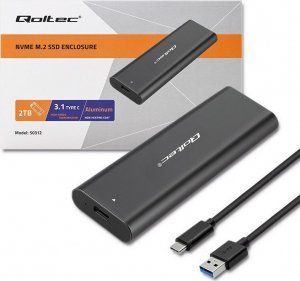 Kieszeń Qoltec Kieszeń do dysków M.2 SATA SSD | NVME | USB typ C 2