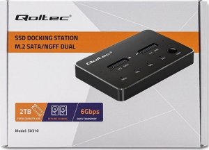 Stacja dokująca Qoltec Stacja dokująca dysków 2x SSD M.2 SATA | NGFF | USB typ C 10