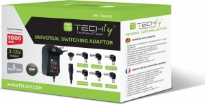 Zasilacz do laptopa Techly Zasilacz sieciowy Techly Uniwersalny Regulowany 3-12V 1A 12W USB 5V 2.1A 2