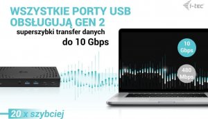 Stacja/replikator I-TEC USB 3.0 USB-C (CATRIPLE4KDOCKPD2) 8