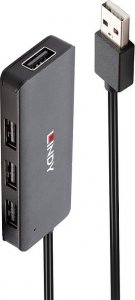 HUB USB Lindy Hub USB 2.0 LINDY 4 Port czarny 1