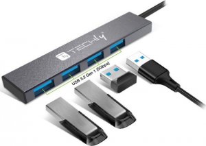 HUB USB Techly Hub USB Techly 4-portowy USB3.2 Gen1 2
