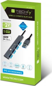HUB USB Techly Hub USB Techly 4-portowy USB3.2 Gen1 6