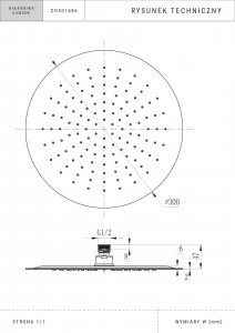 Zestaw prysznicowy Hagendsen&Smith 30cm 5