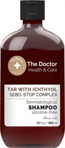 THE DOCTOR_Health &amp; Care szampon do włosów przeciw przetłuszczaniu Dziegieć + Ichthyol + Sebo-Stop Complex 355ml 1