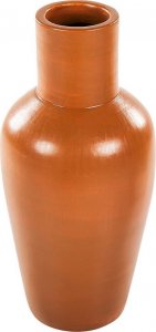 Beliani Wazon dekoracyjny z terakoty 37 cm pomarańczowy KARFI 2