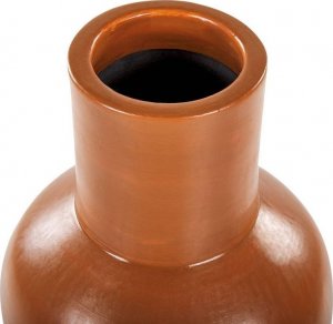 Beliani Wazon dekoracyjny z terakoty 37 cm pomarańczowy KARFI 4