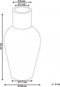 Beliani Wazon dekoracyjny z terakoty 37 cm pomarańczowy KARFI 6
