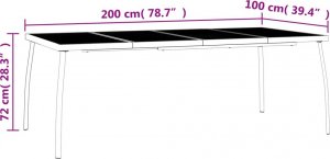 vidaXL 9-częściowy zestaw mebli ogrodowych, antracytowy, stal 10
